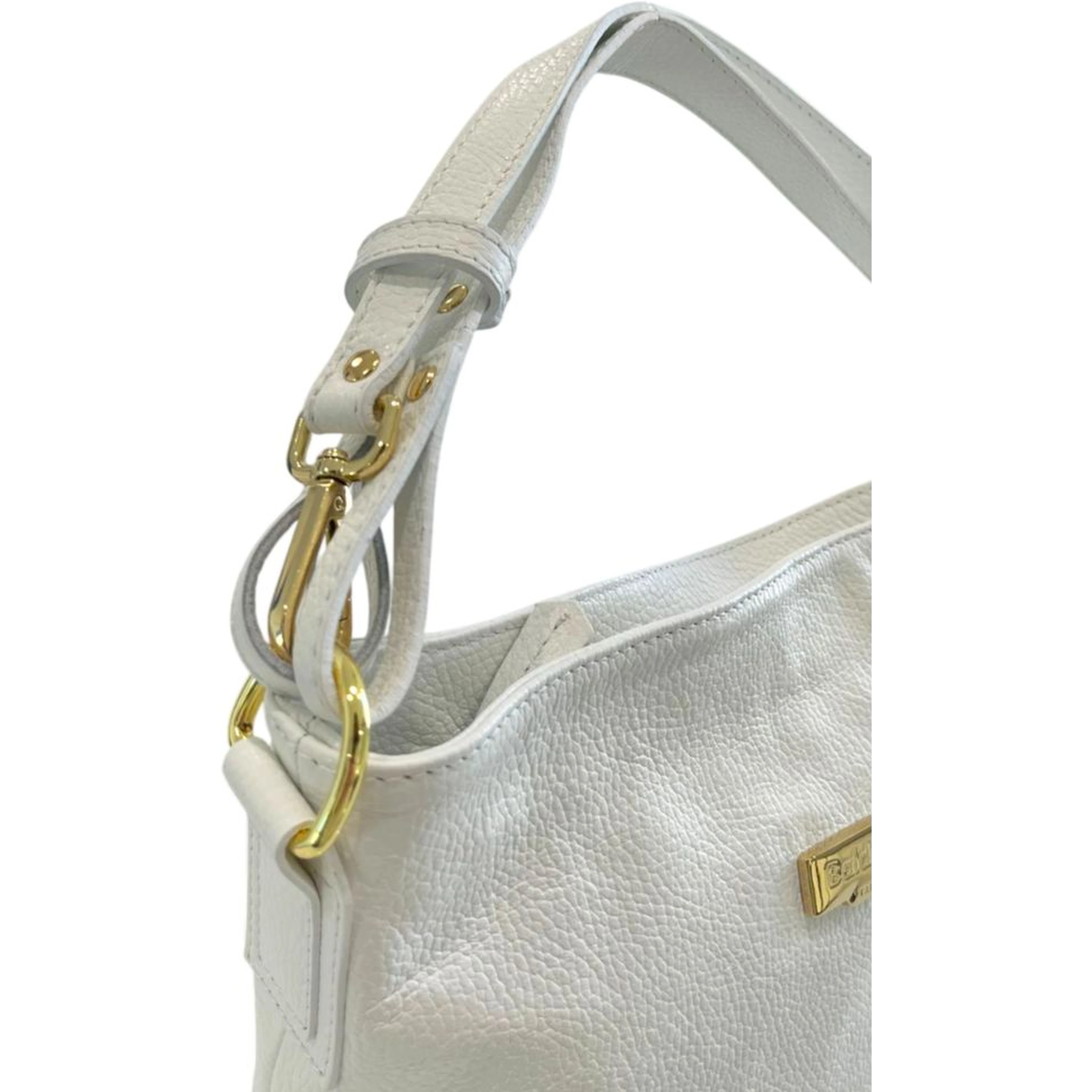 White Cowhide Clutch Bag