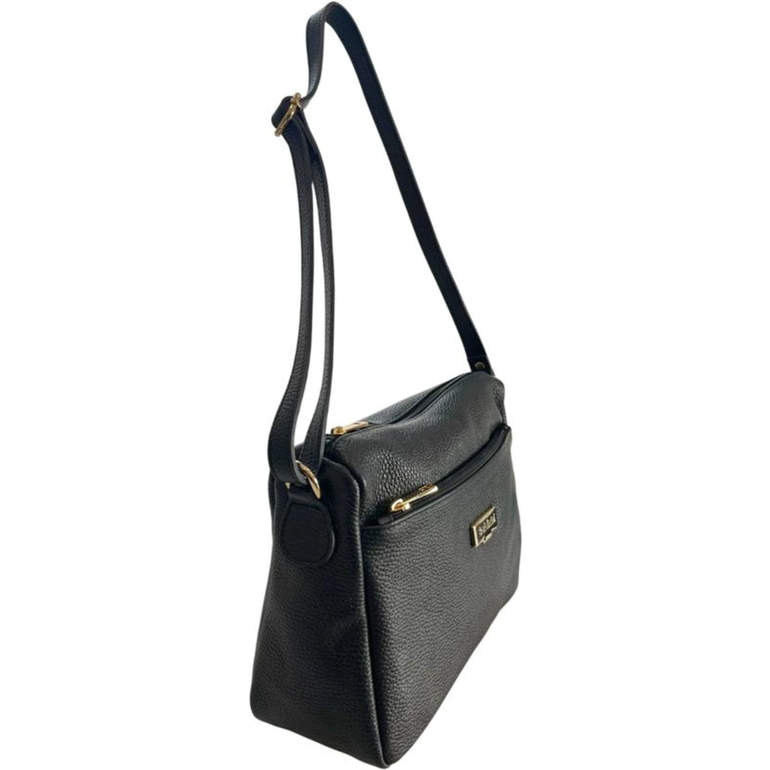 Black Cowhide Crossbody Bag