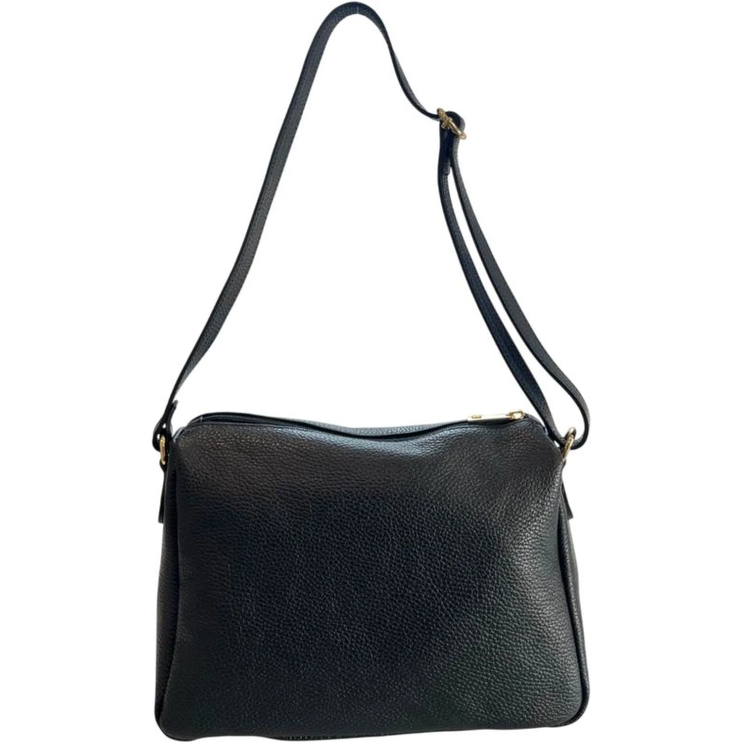 Black Cowhide Crossbody Bag
