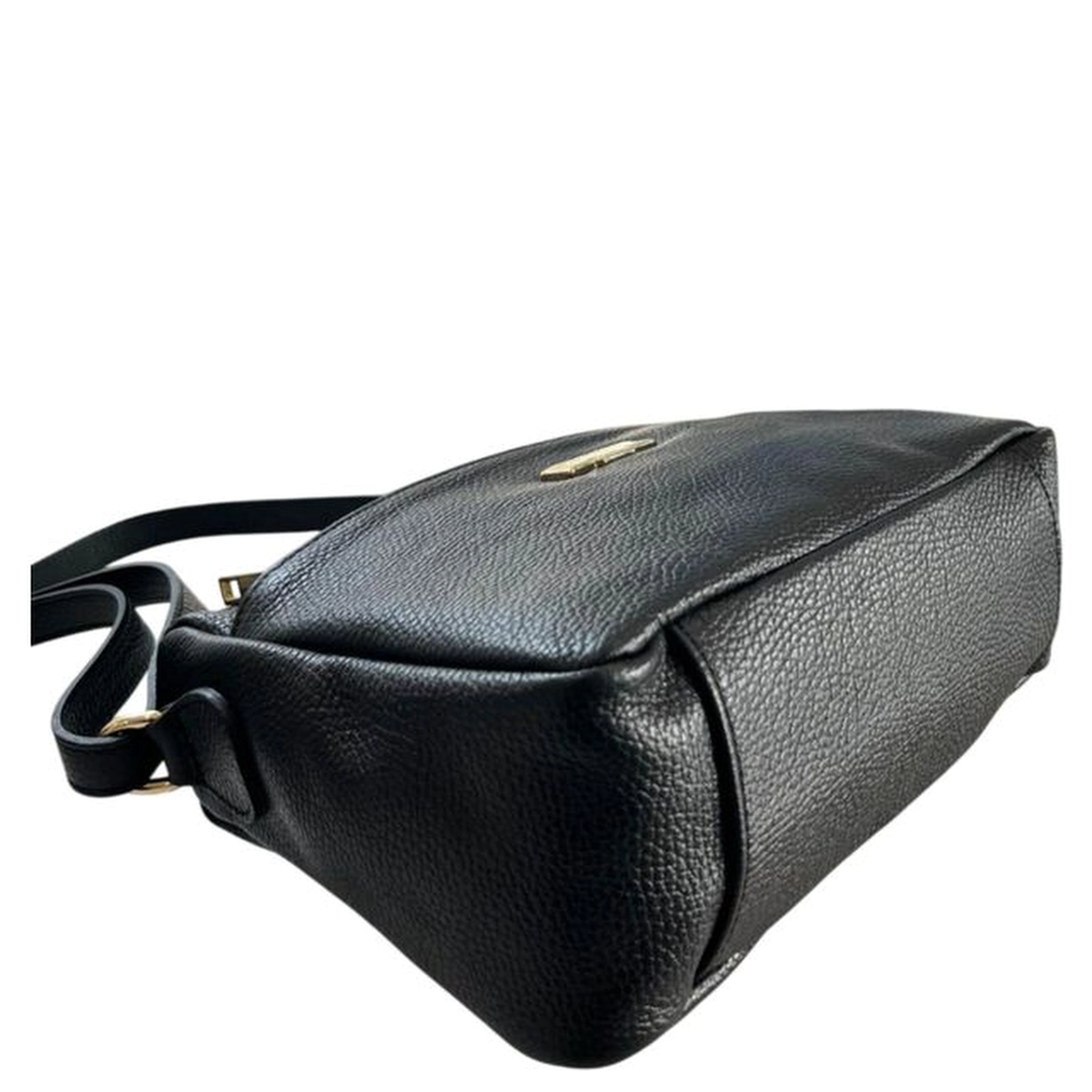 Black Cowhide Crossbody Bag