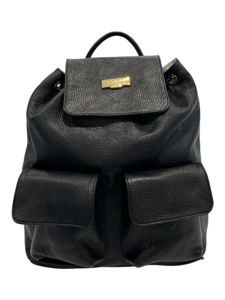 Black Cowhide Backpack