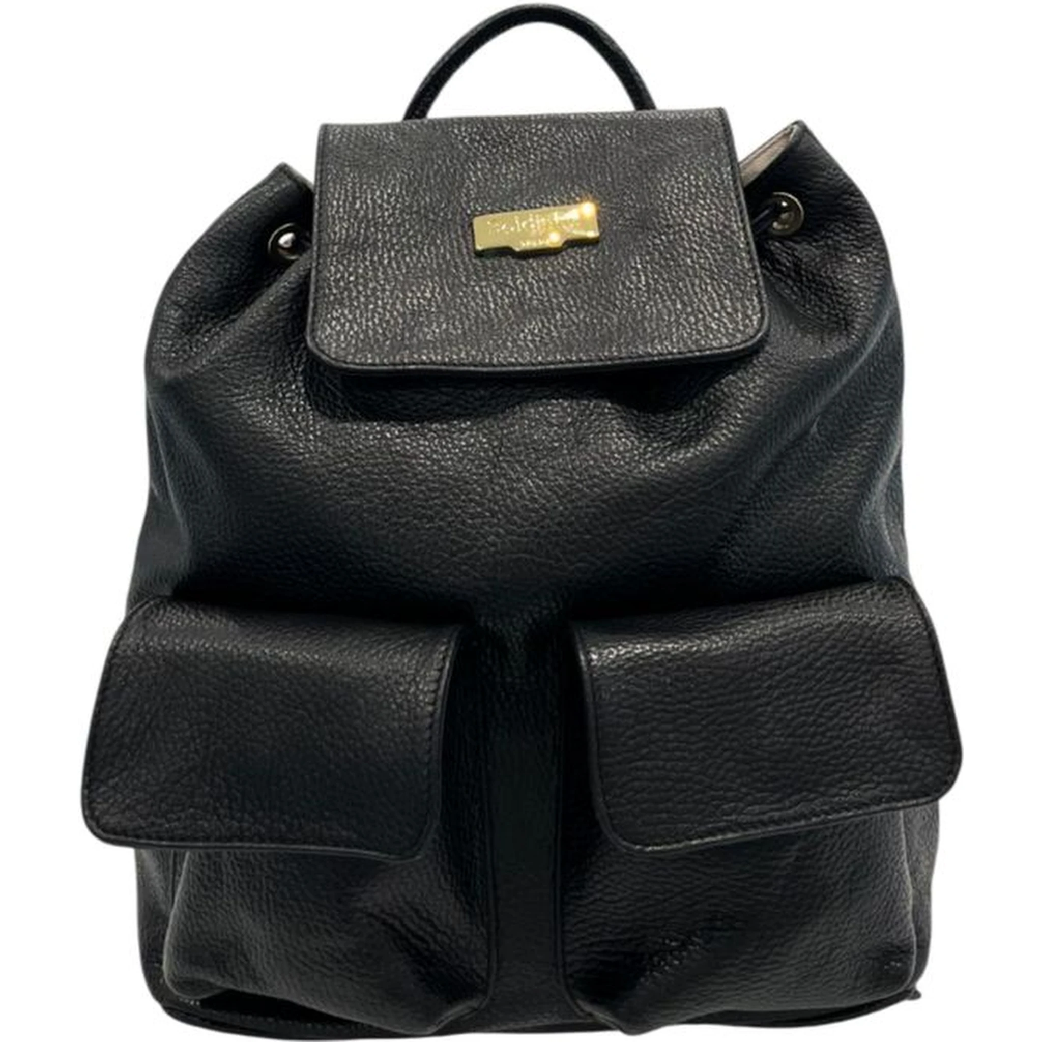 Black Cowhide Backpack