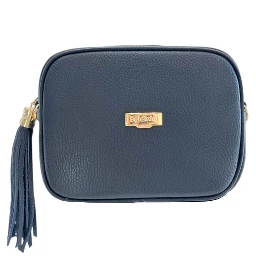 Blue Cowhide Crossbody Bag