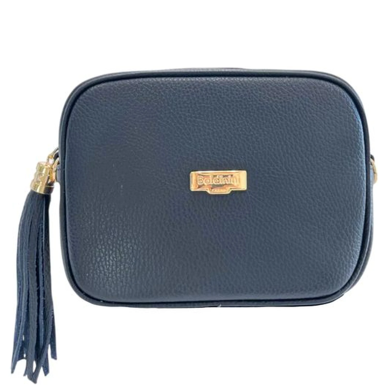 Blue Cowhide Crossbody Bag