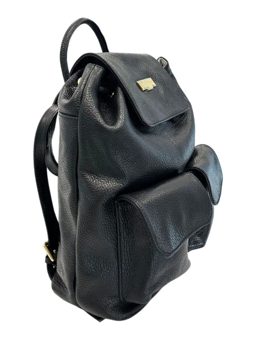 Black Cowhide Backpack