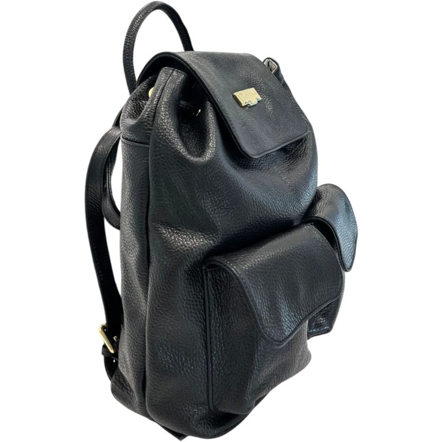 Black Cowhide Backpack
