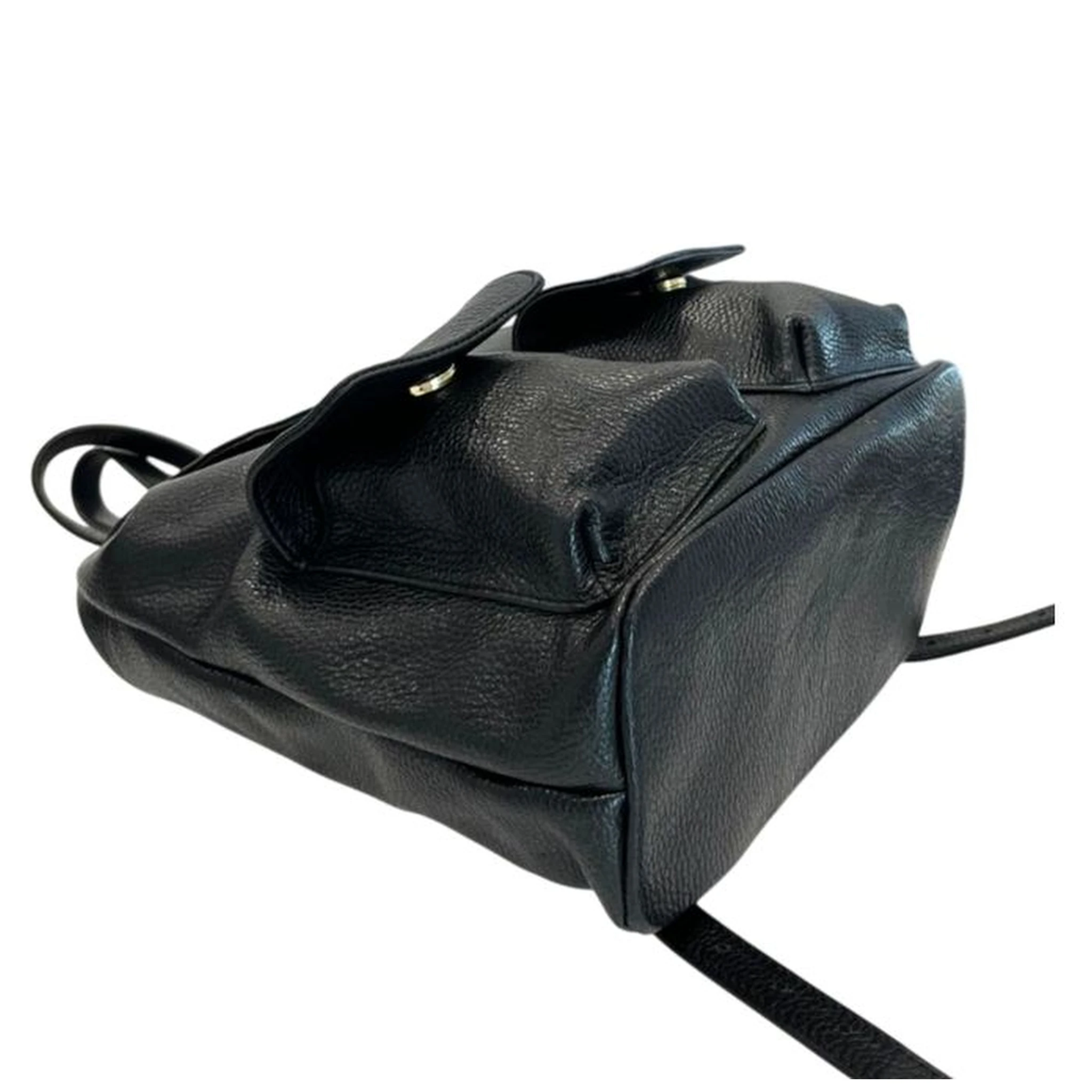 Black Cowhide Backpack