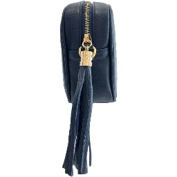 Blue Cowhide Crossbody Bag