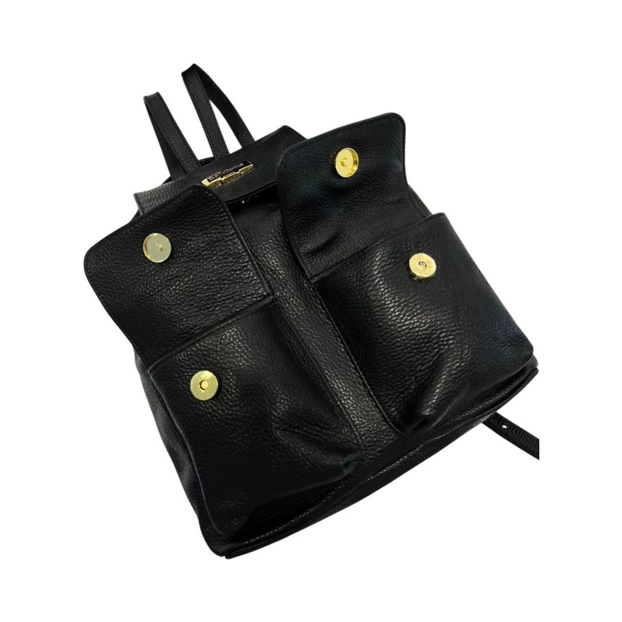Black Cowhide Backpack