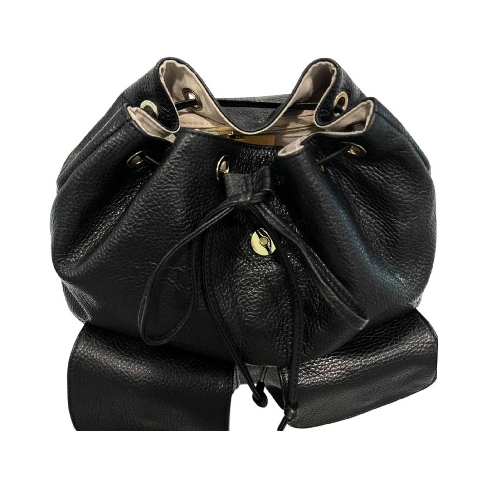 Black Cowhide Backpack