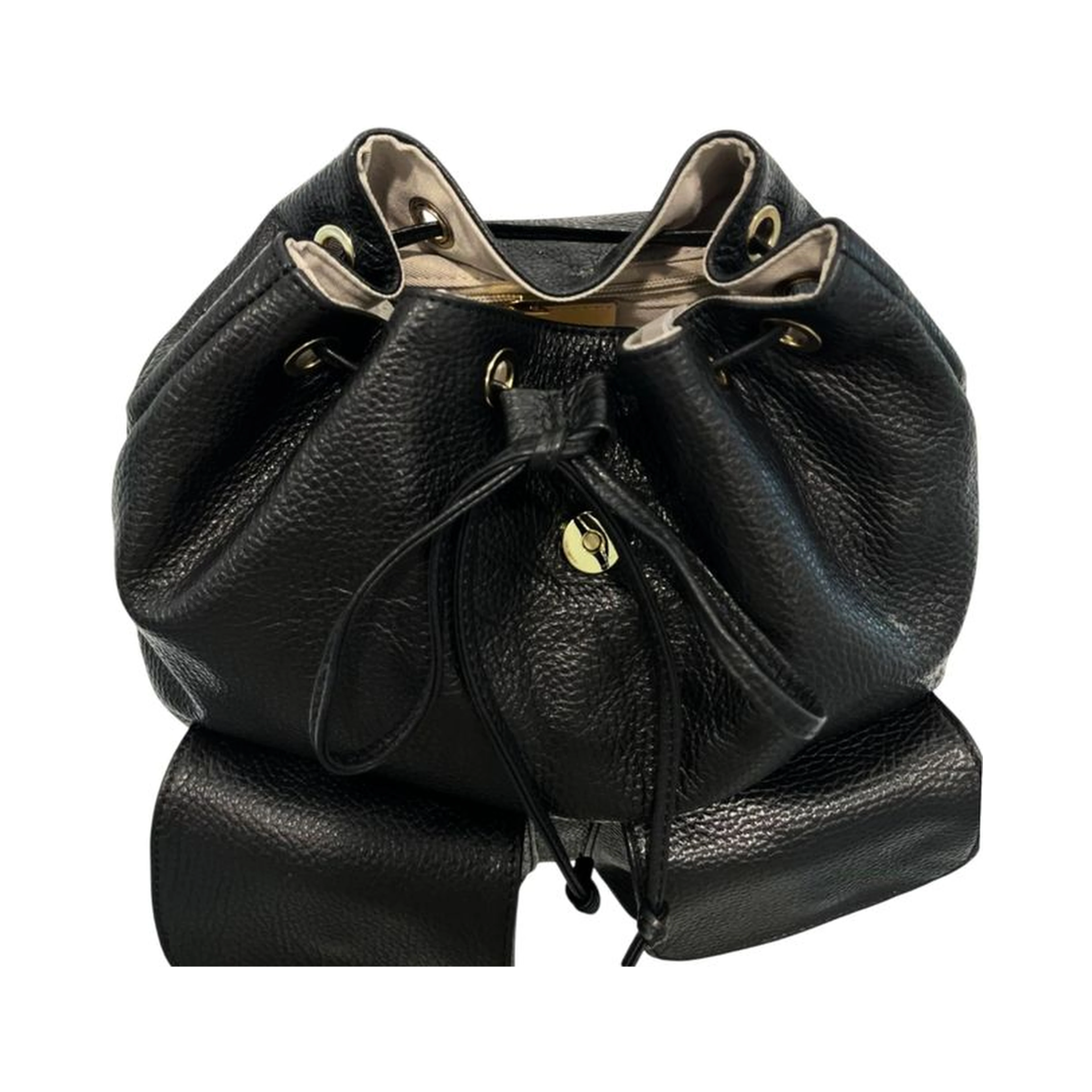 Black Cowhide Backpack