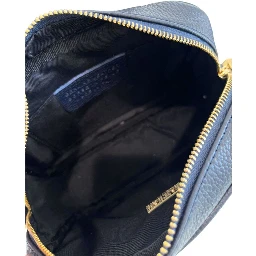 Blue Cowhide Crossbody Bag