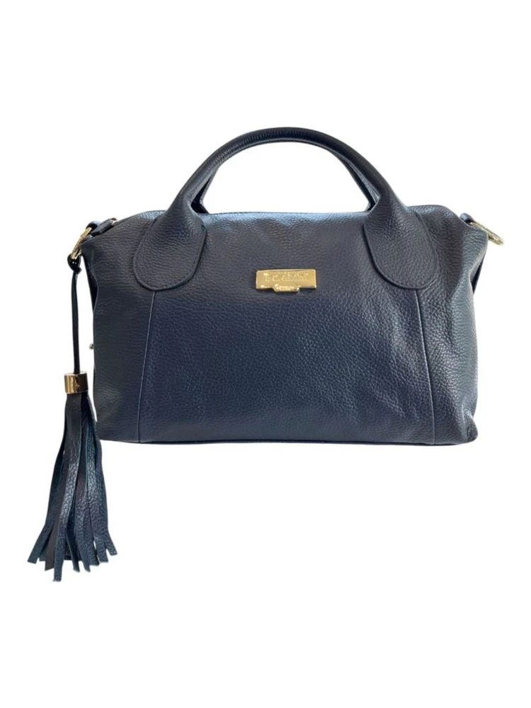 Blue Cowhide Shoulder Bag