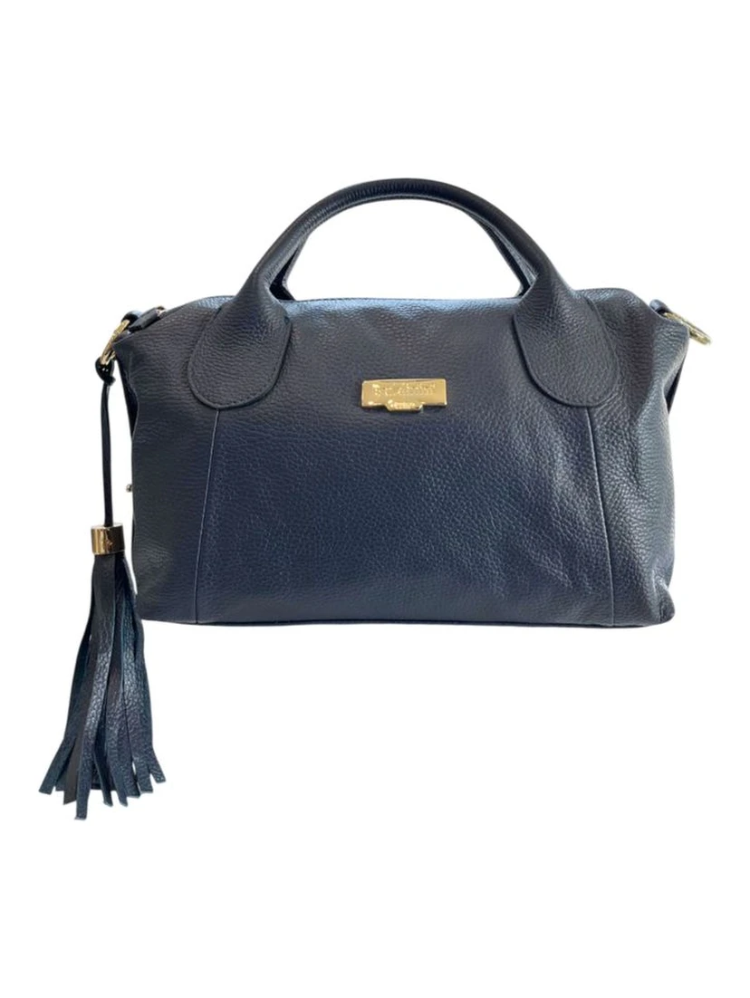 Blue Cowhide Shoulder Bag