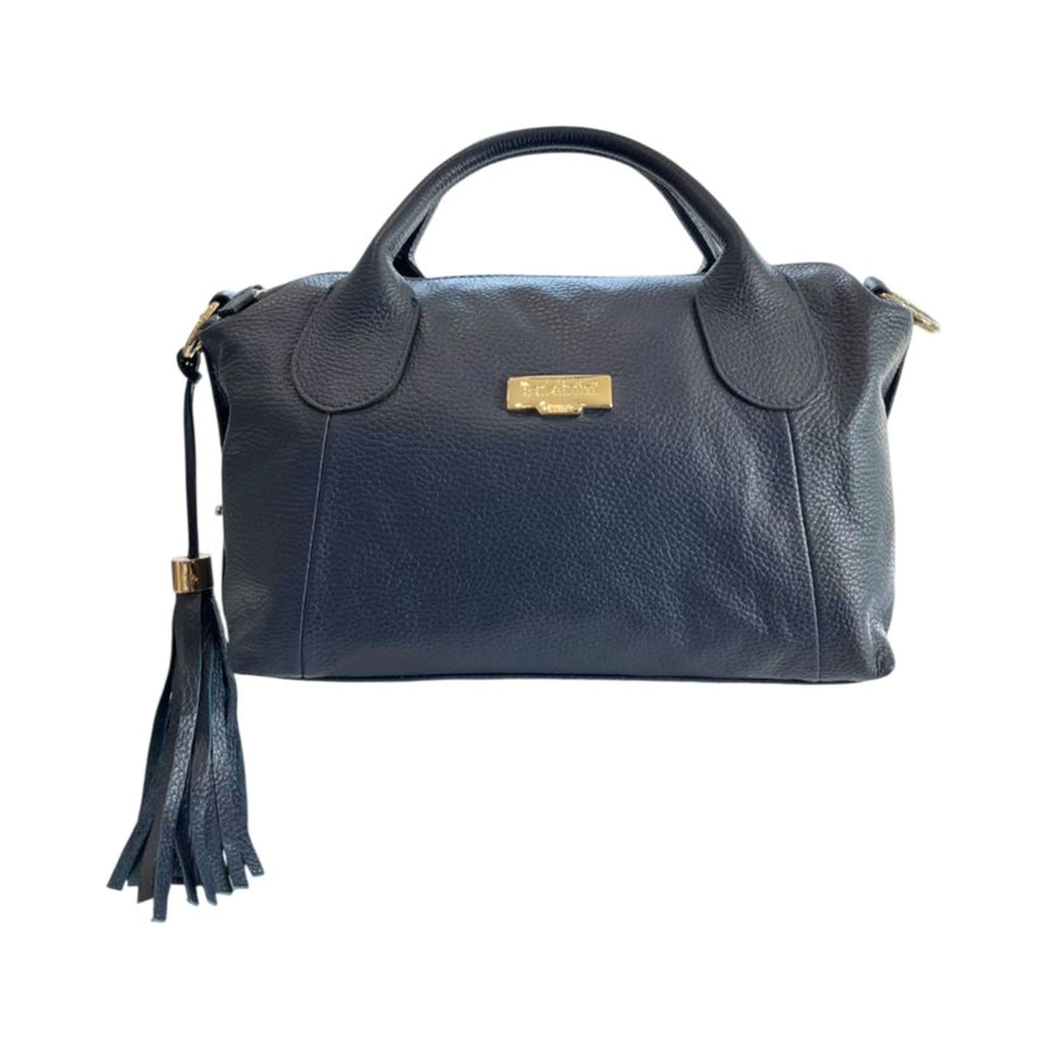 Blue Cowhide Shoulder Bag