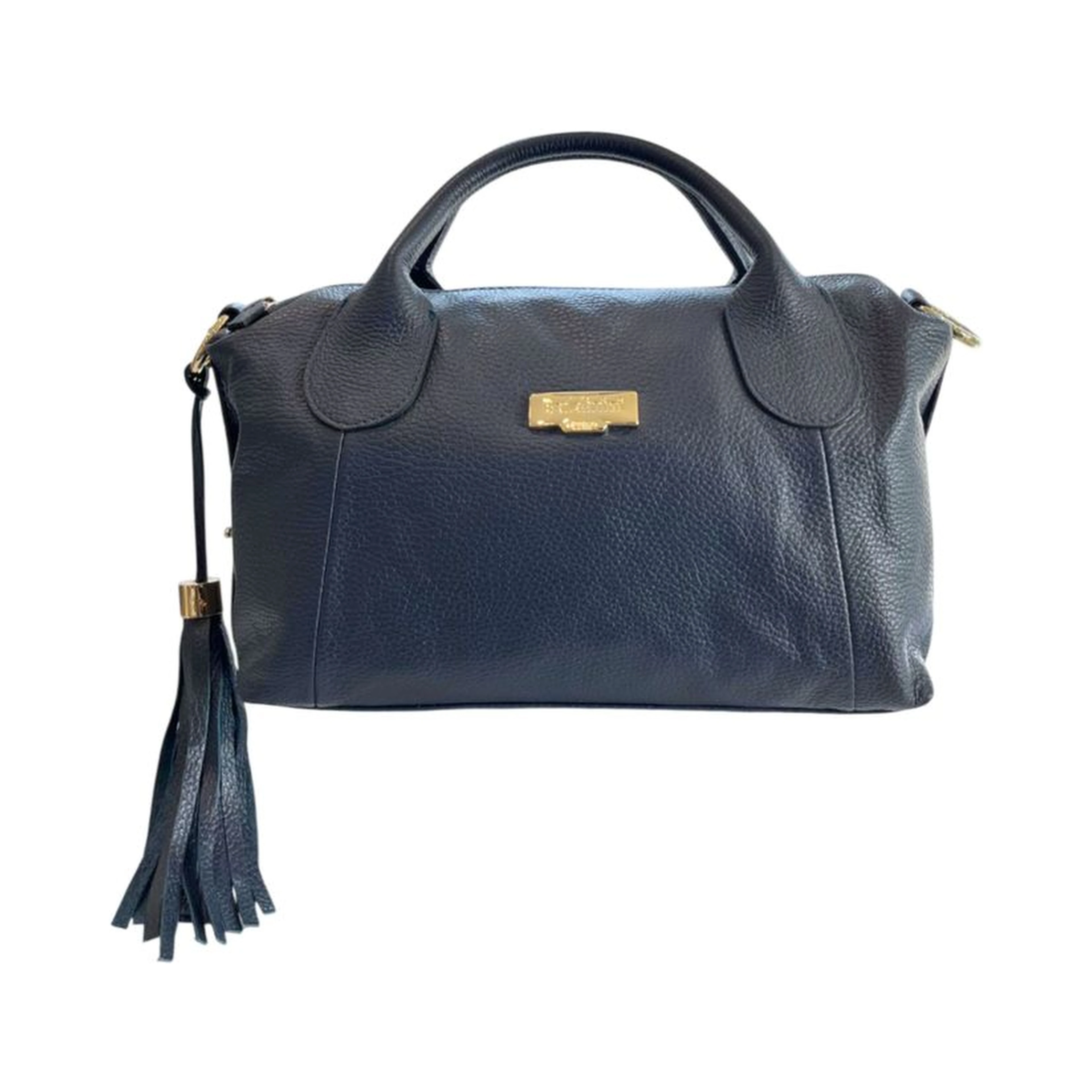 Blue Cowhide Shoulder Bag
