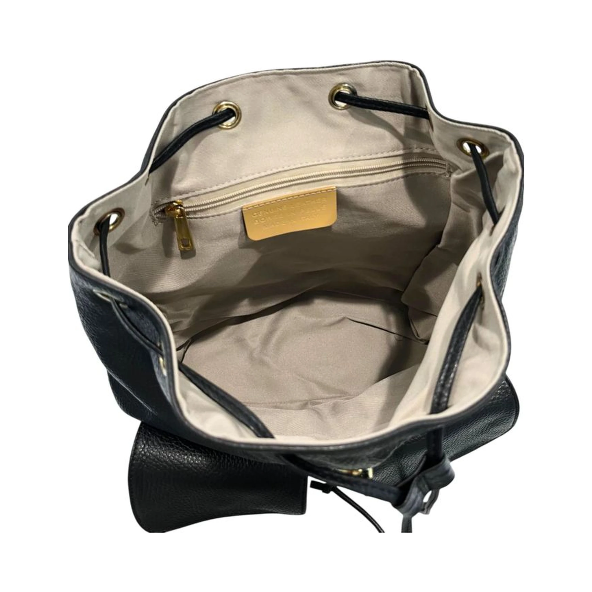Black Cowhide Backpack