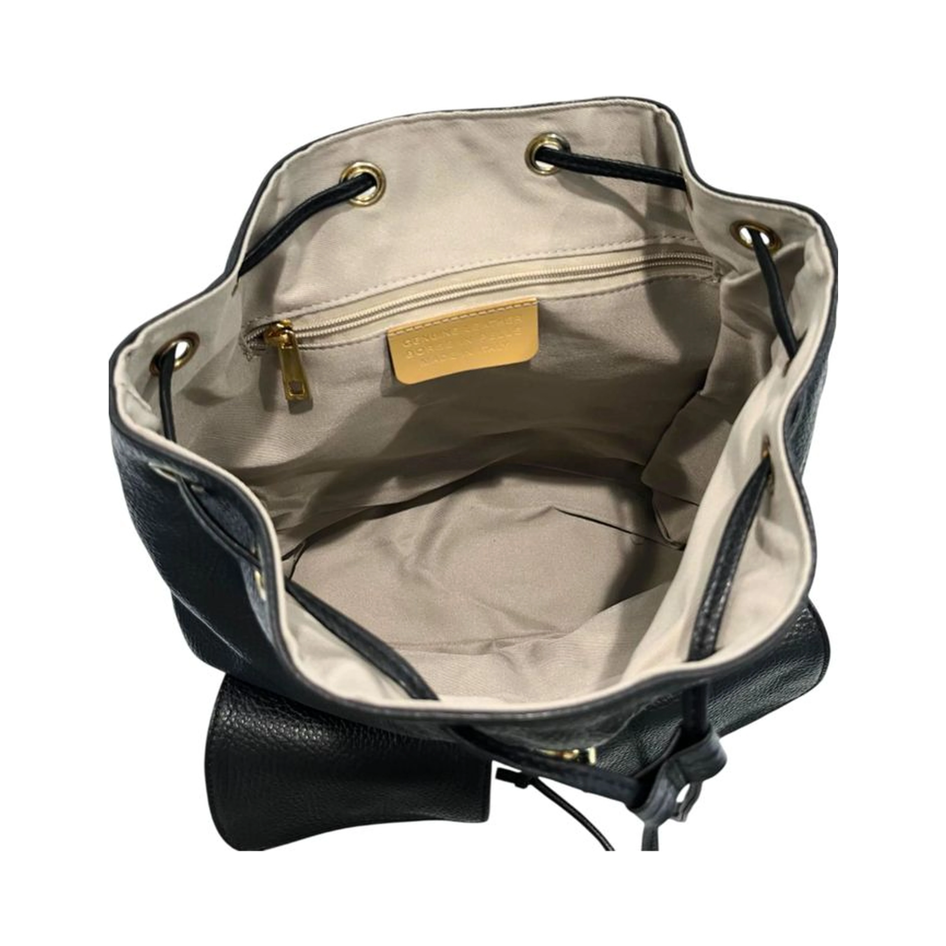 Black Cowhide Backpack