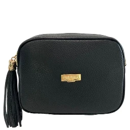 Black Cowhide Crossbody Bag