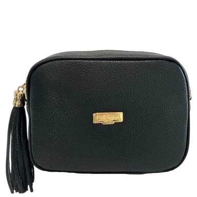 Black Cowhide Crossbody Bag