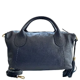 Blue Cowhide Shoulder Bag