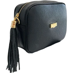 Black Cowhide Crossbody Bag