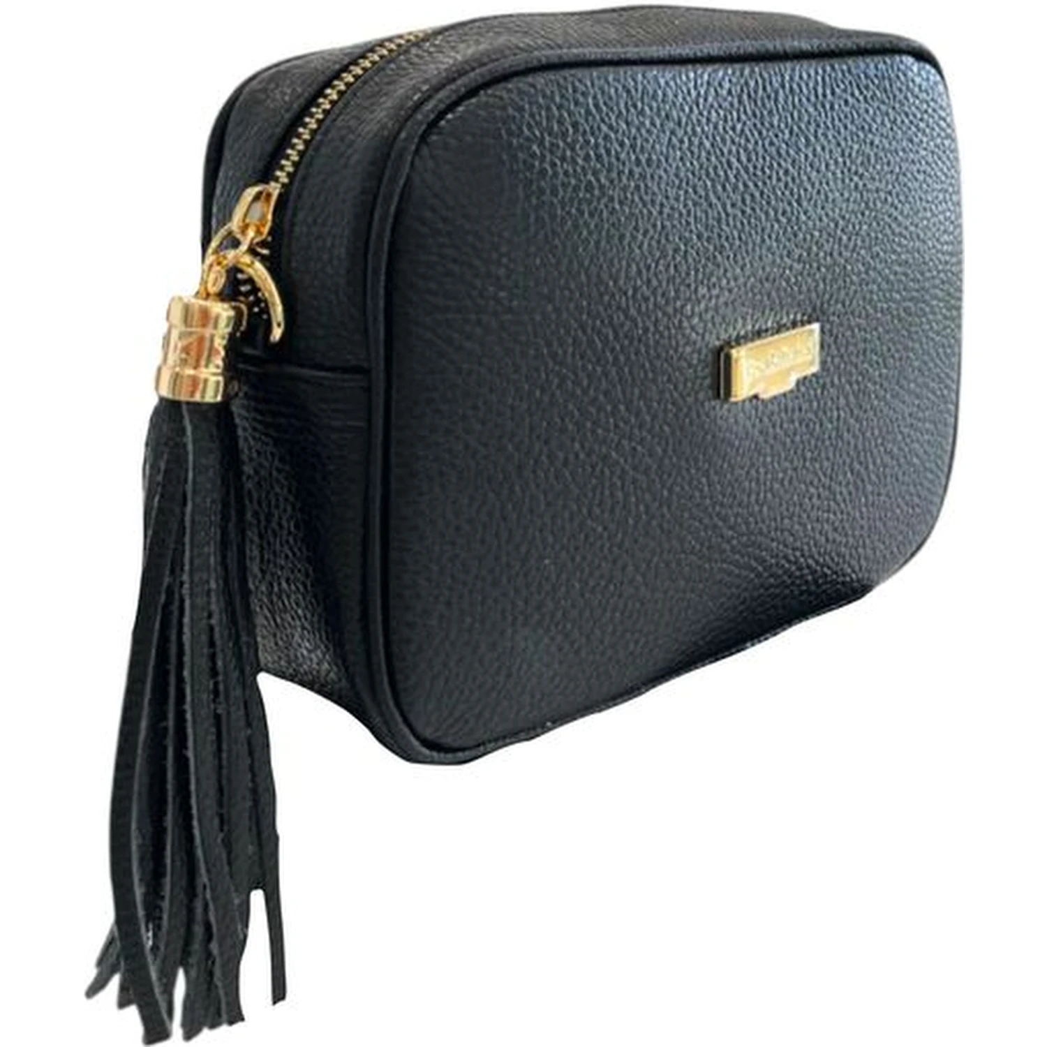 Black Cowhide Crossbody Bag