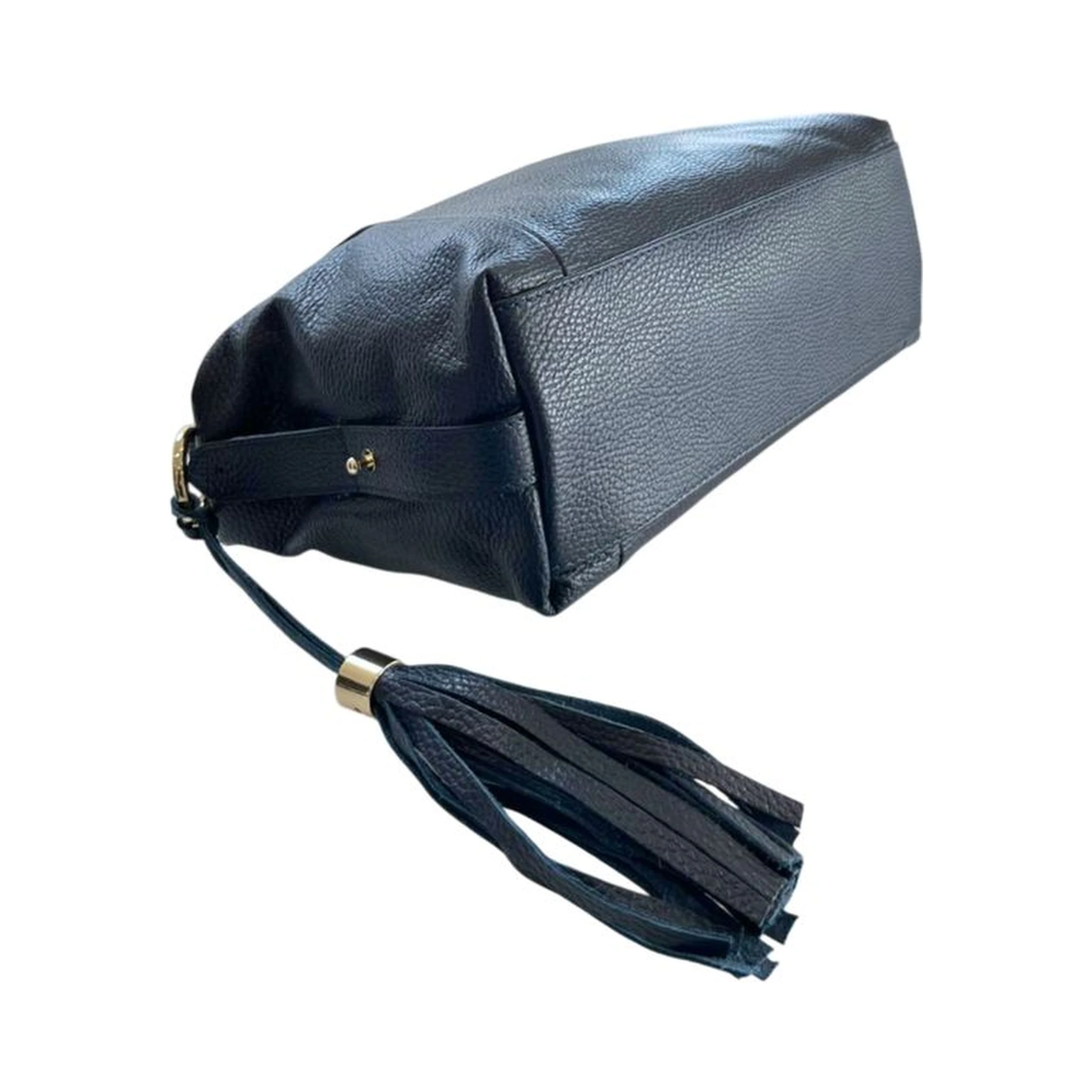 Blue Cowhide Shoulder Bag