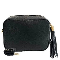 Black Cowhide Crossbody Bag