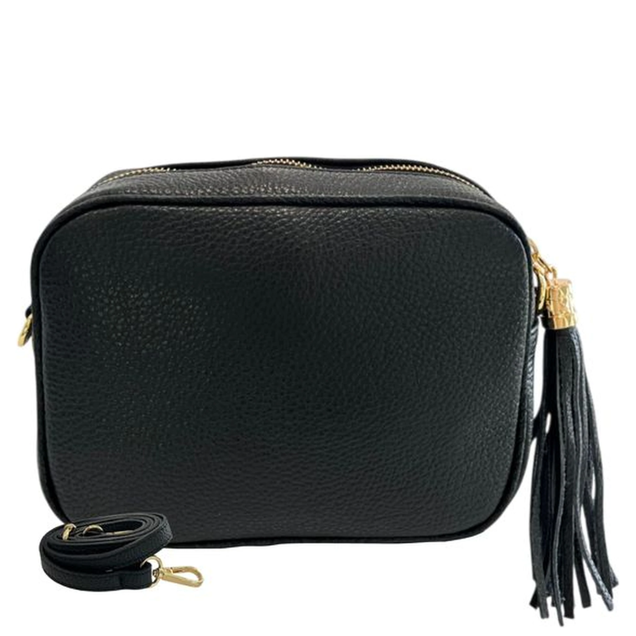Black Cowhide Crossbody Bag