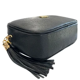 Black Cowhide Crossbody Bag