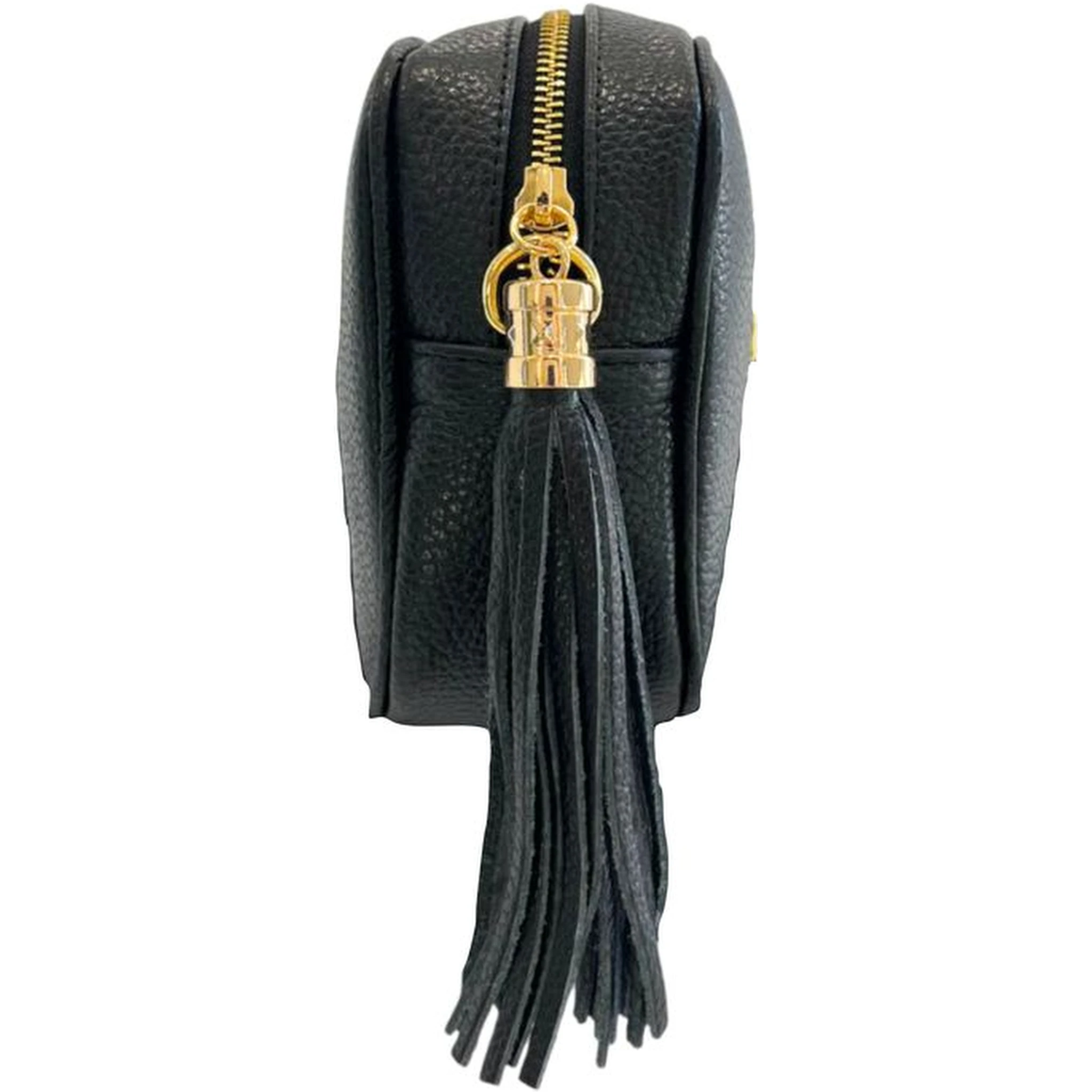 Black Cowhide Crossbody Bag