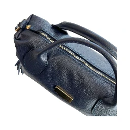 Blue Cowhide Shoulder Bag