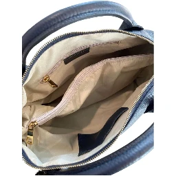Blue Cowhide Shoulder Bag