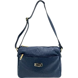 Blue Cowhide Crossbody Bag