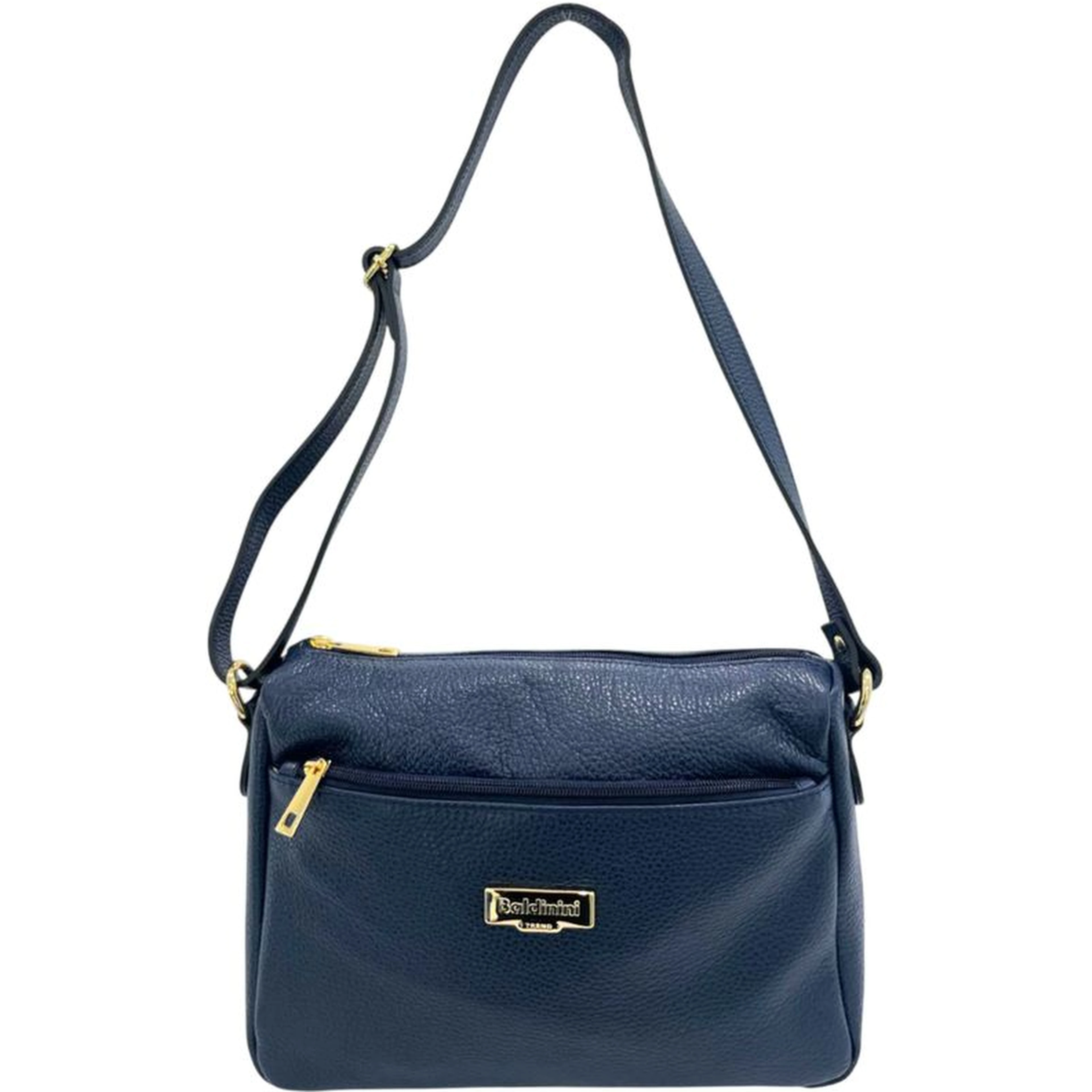 Blue Cowhide Crossbody Bag