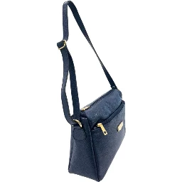 Blue Cowhide Crossbody Bag