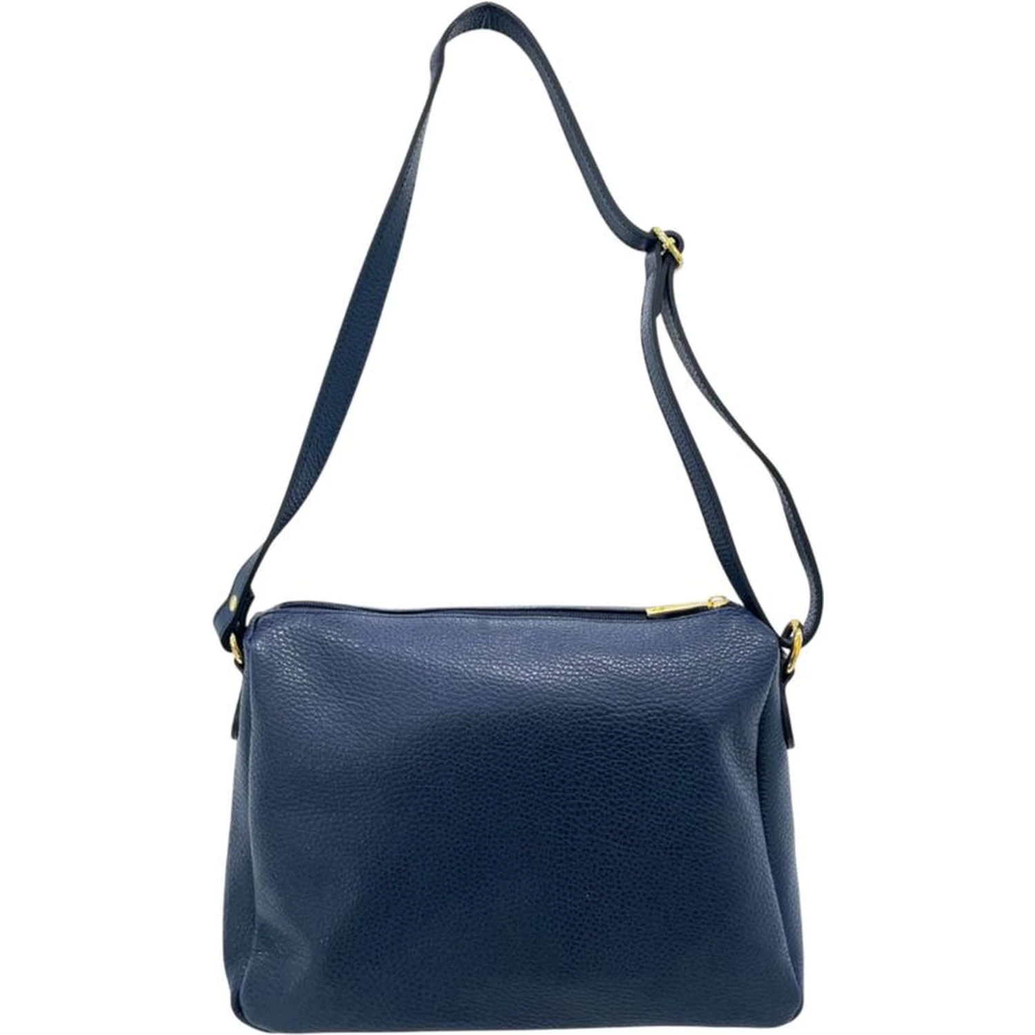 Blue Cowhide Crossbody Bag