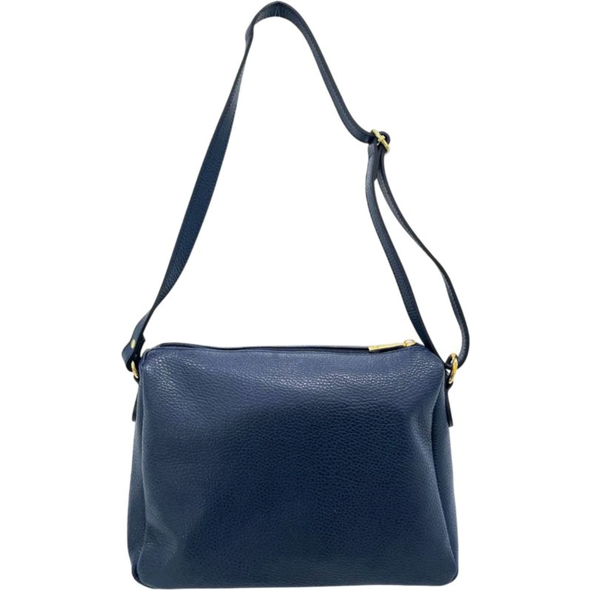 Blue Cowhide Crossbody Bag