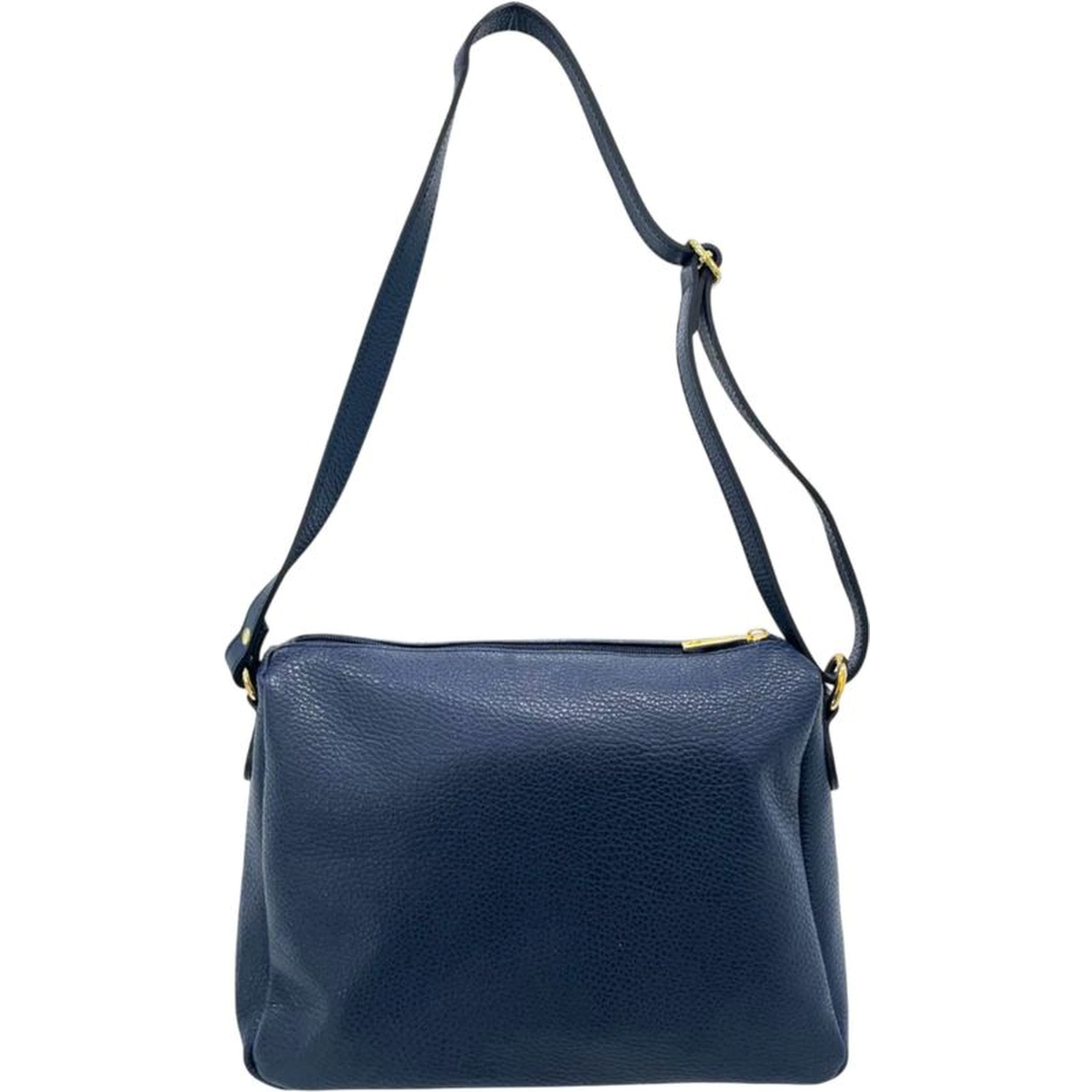 Blue Cowhide Crossbody Bag