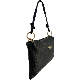 Black Cowhide Clutch Bag
