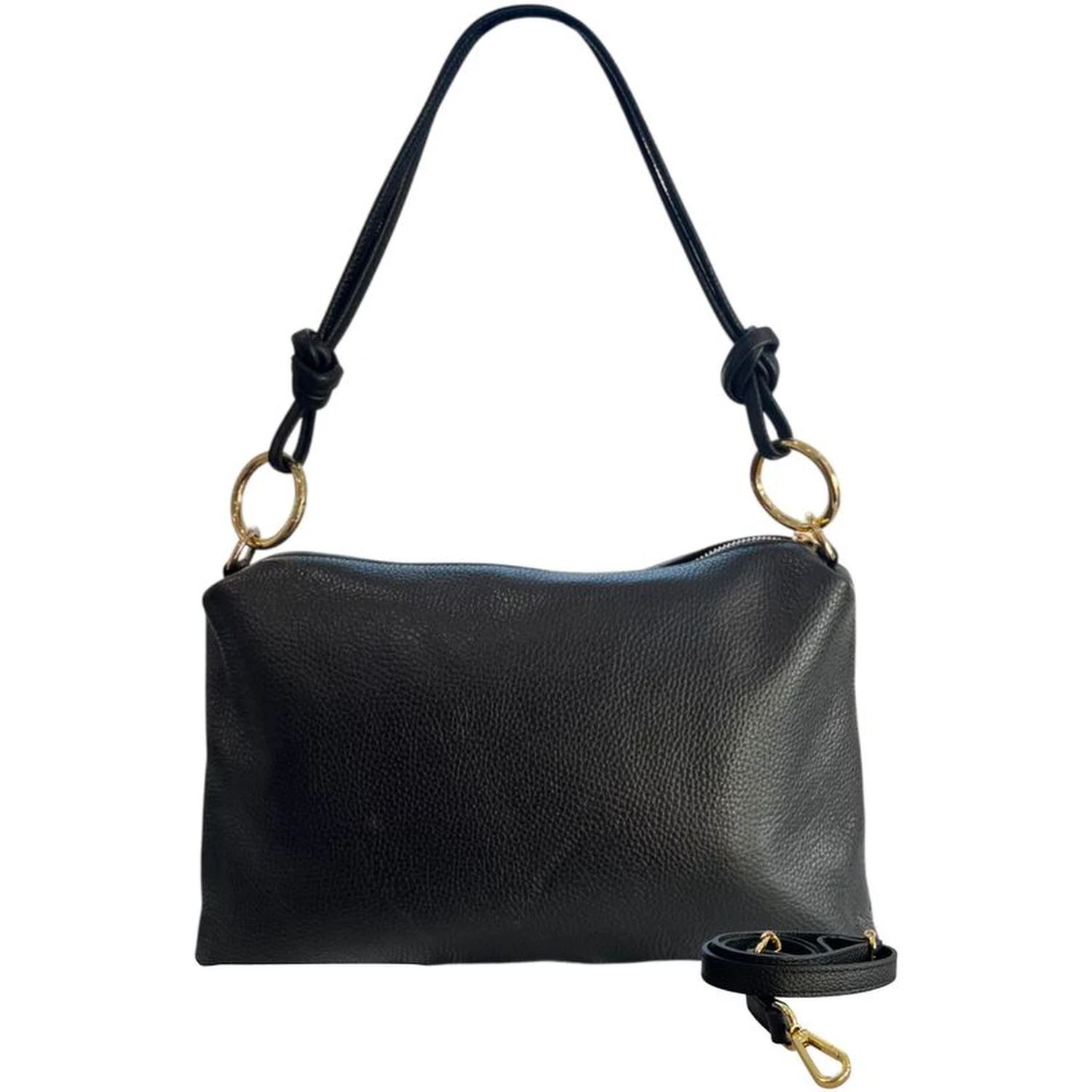 Black Cowhide Clutch Bag