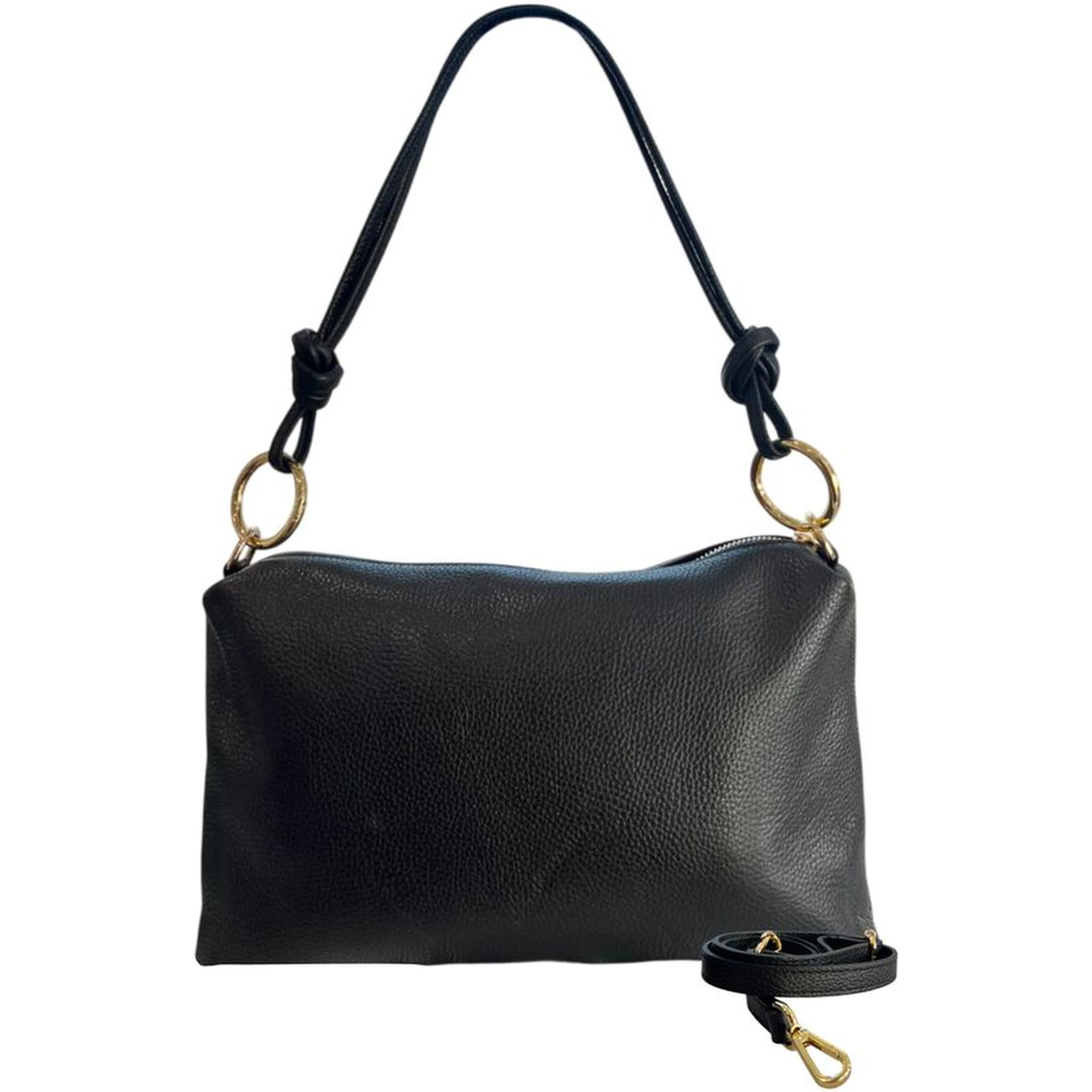 Black Cowhide Clutch Bag