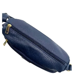 Blue Cowhide Crossbody Bag