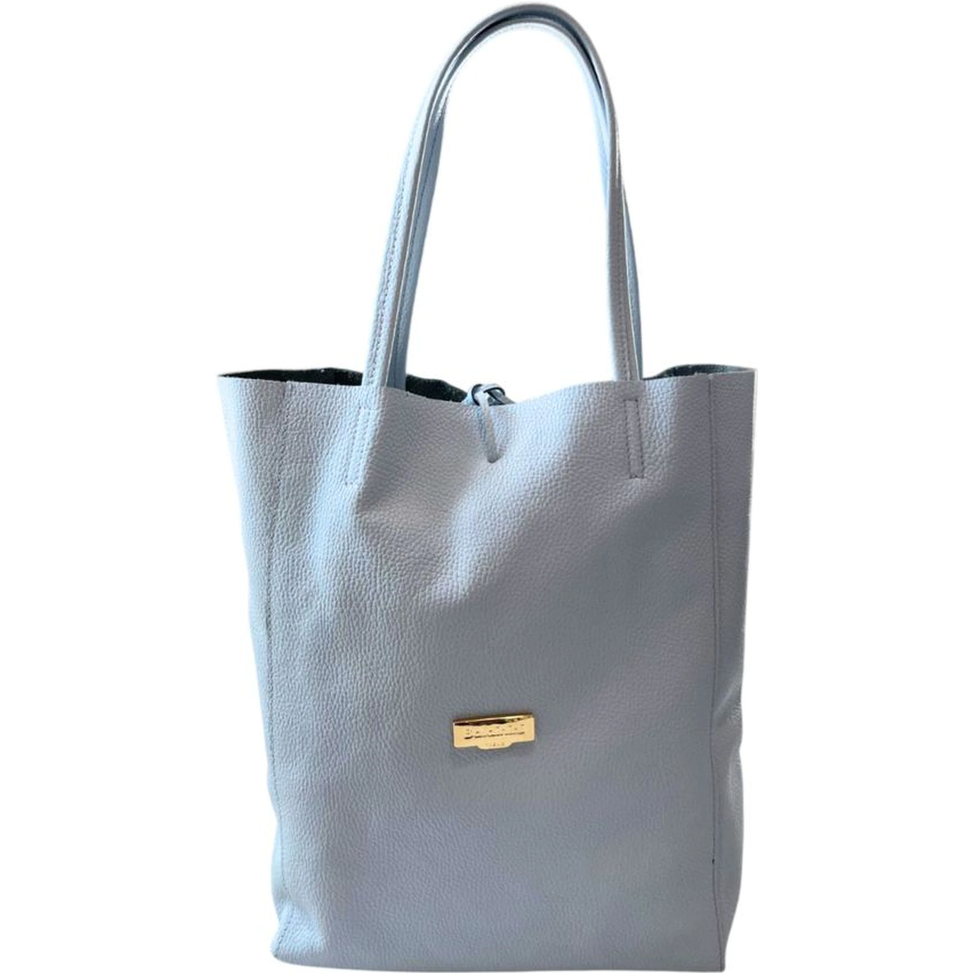Blue Cowhide Clutch Bag