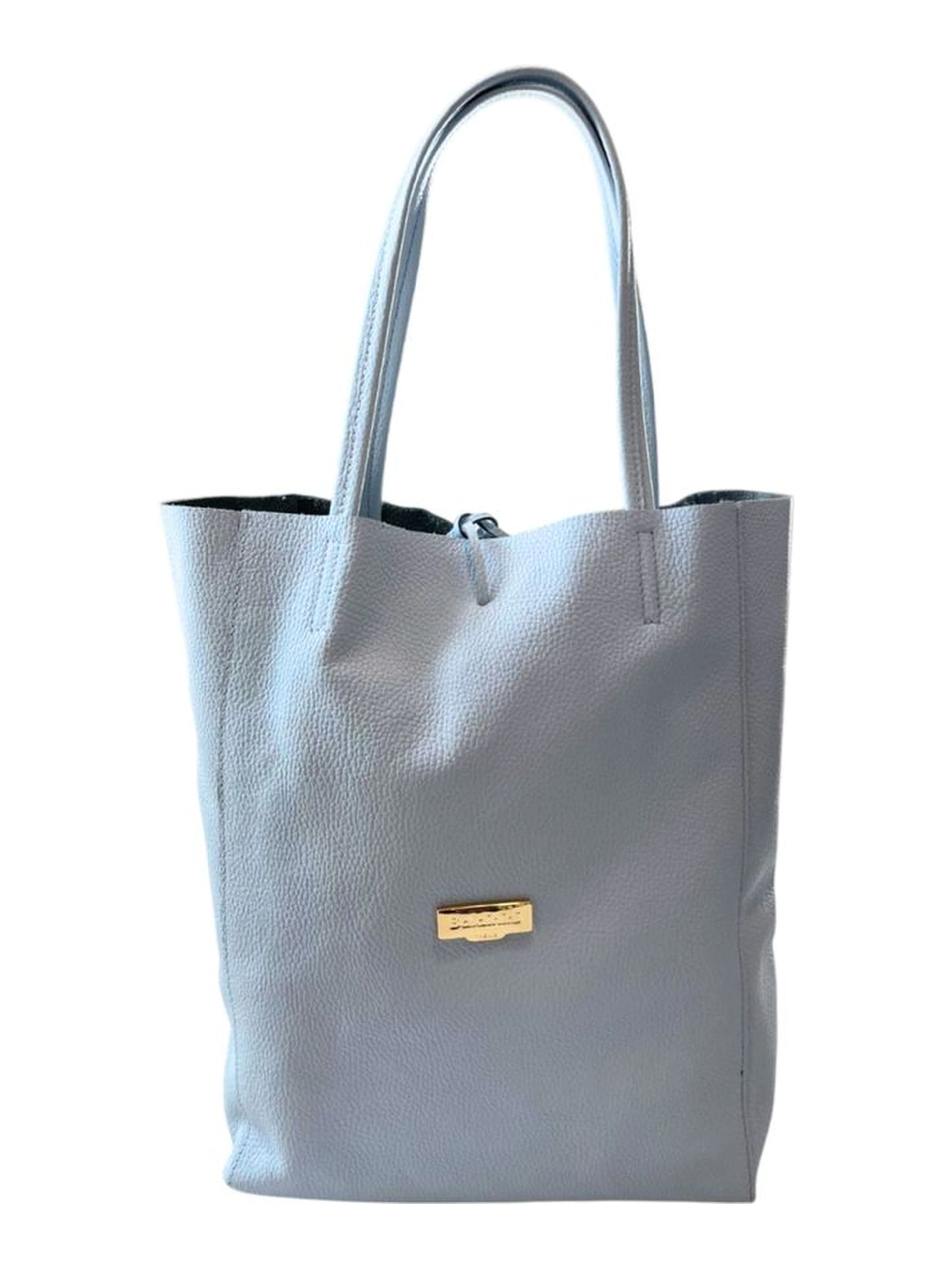 Blue Cowhide Clutch Bag