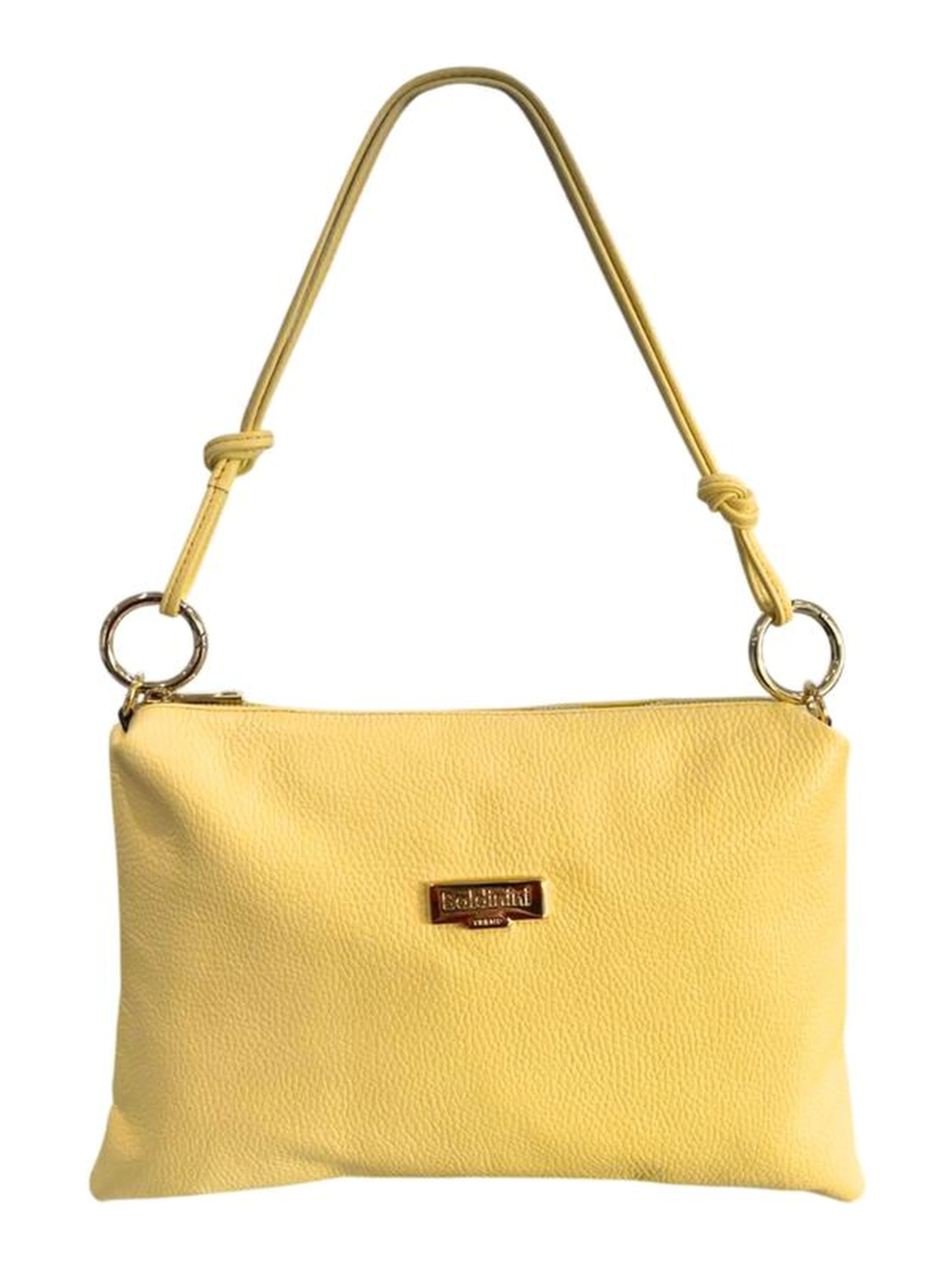 Bicolor Cowhide Clutch Bag