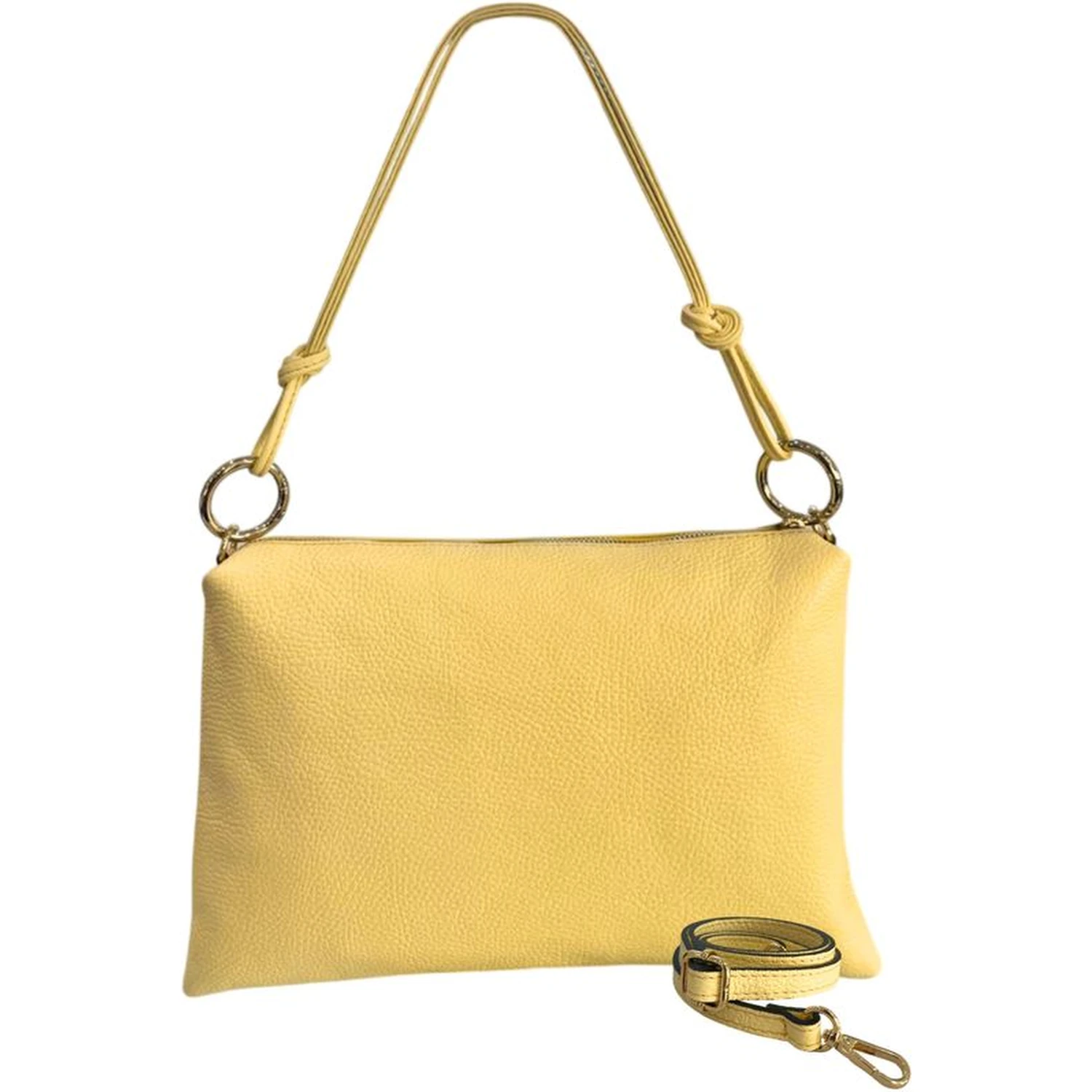 Bicolor Cowhide Clutch Bag