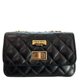 Black Cowhide Crossbody Bag