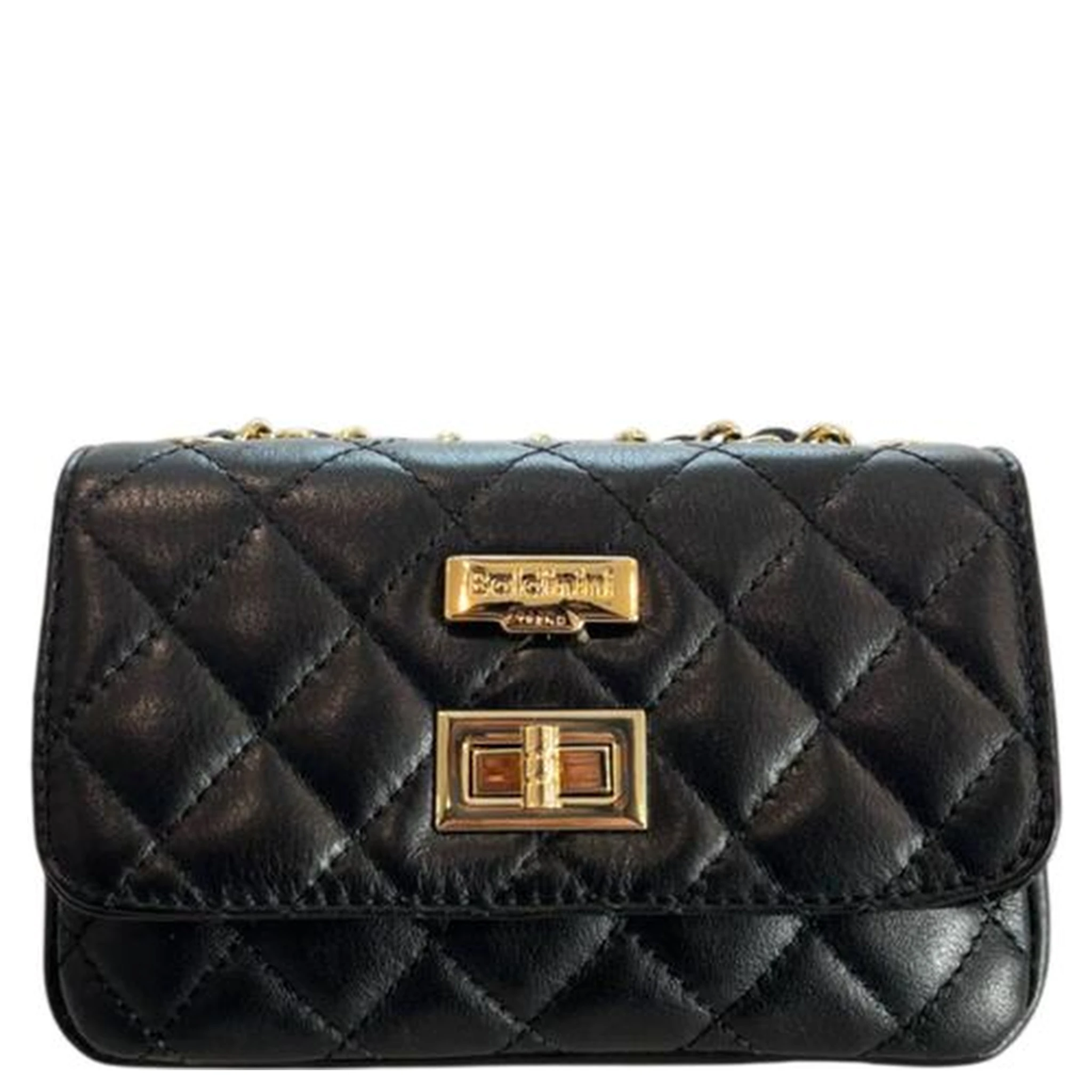 Black Cowhide Crossbody Bag